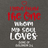 I Have Found The One Whom My Soul Loves Song Of Solomon 3:4 Cotton Canvas Backpack
