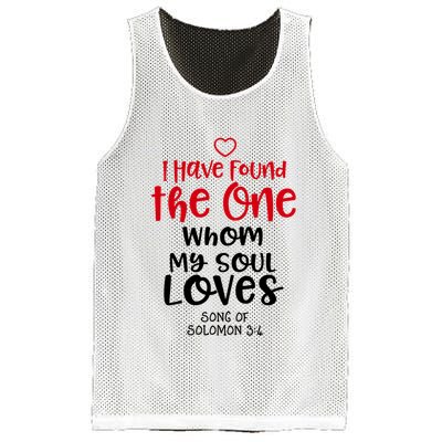 I Have Found The One Whom My Soul Loves Song Of Solomon 3:4 Mesh Reversible Basketball Jersey Tank