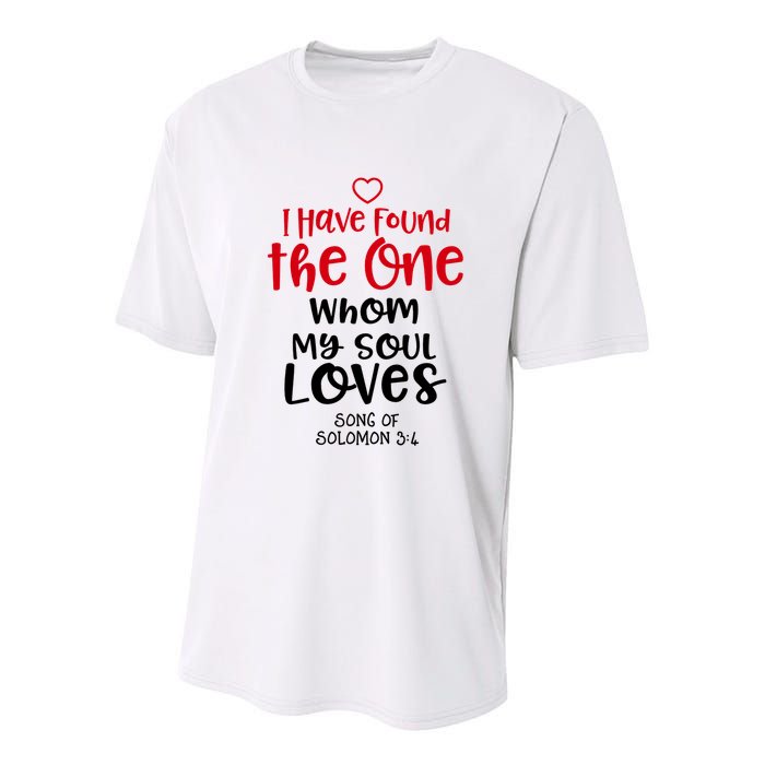 I Have Found The One Whom My Soul Loves Song Of Solomon 3:4 Youth Performance Sprint T-Shirt