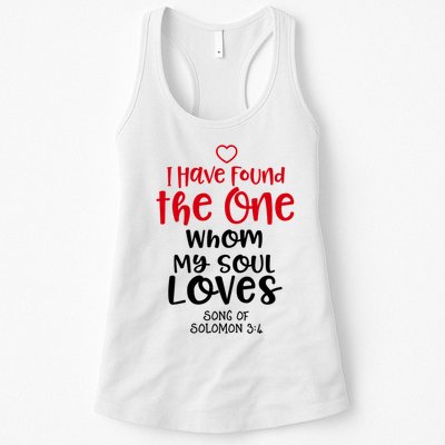I Have Found The One Whom My Soul Loves Song Of Solomon 3:4 Womens Tank Top