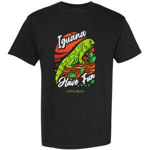 Iguana Have Fun Cancun Mexico Garment-Dyed Heavyweight T-Shirt