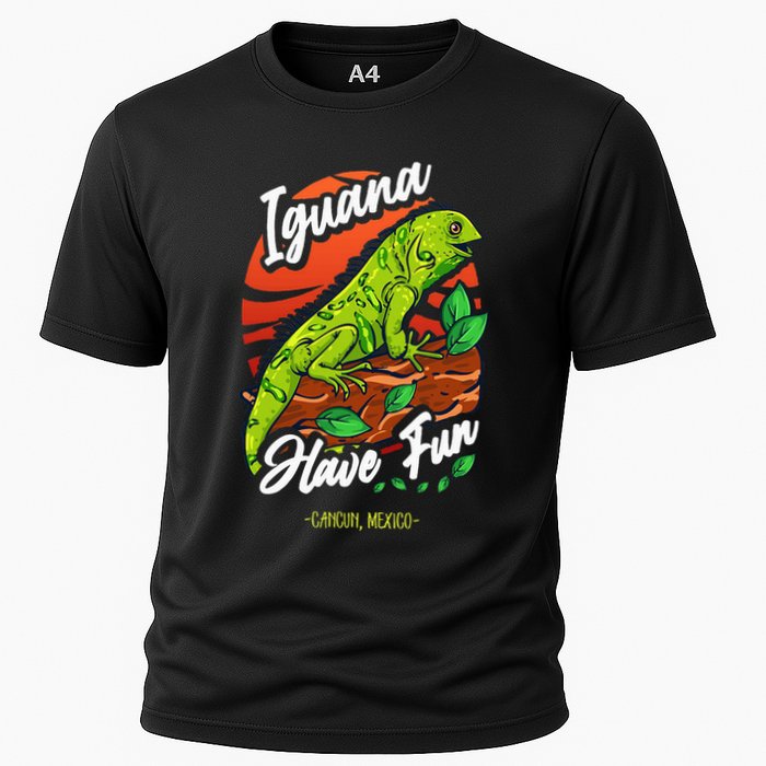 Iguana Have Fun Cancun Mexico Cooling Performance Crew T-Shirt