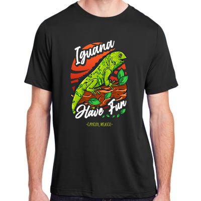 Iguana Have Fun Cancun Mexico Adult ChromaSoft Performance T-Shirt