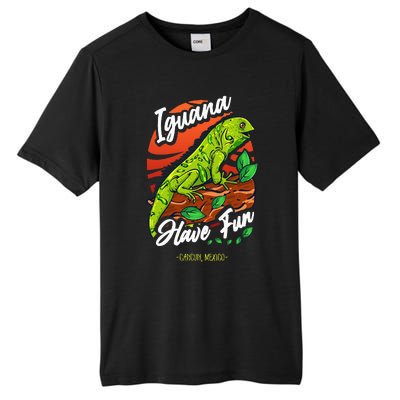 Iguana Have Fun Cancun Mexico Tall Fusion ChromaSoft Performance T-Shirt