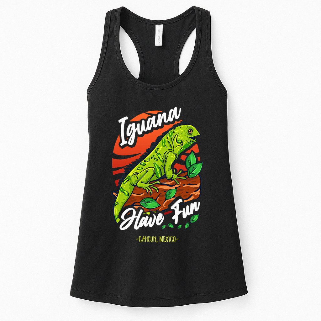 Iguana Have Fun Cancun Mexico Womens Tank Top