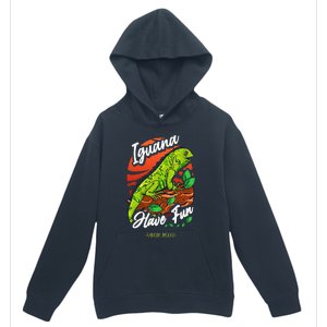 Iguana Have Fun Cancun Mexico Urban Pullover Hoodie