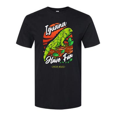 Iguana Have Fun Cancun Mexico Softstyle CVC T-Shirt