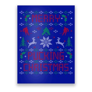 Ice Hockey Funny Ugly Christmas Sweater Party Gift Cute Gift Poster