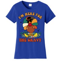 Im Here For The Gravy Turkey Autumn Thanksgiving Retro Great Gift Women's T-Shirt