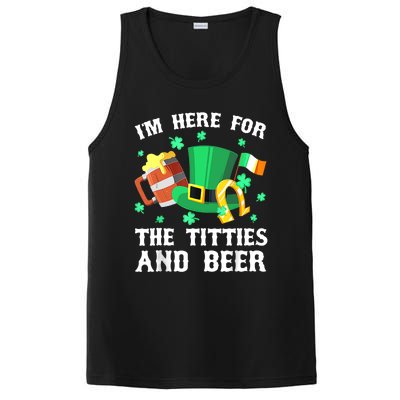 I'm Here For The Titties And Beer Drinking St Patrick's Day PosiCharge Competitor Tank