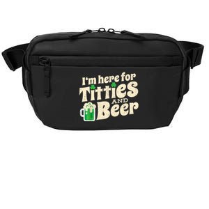 I'm Here For Titties And Beer Lover Funny St.Patrick's Day Drunk Crossbody Pack