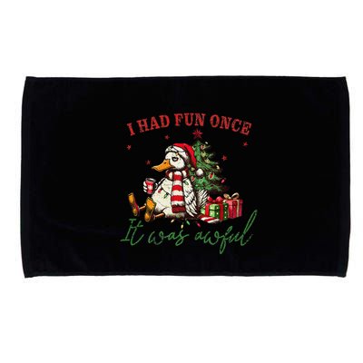I Had Fun Once It Was Awful Funny Goose Christmas Meme Microfiber Hand Towel