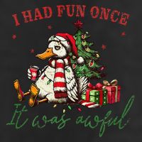 I Had Fun Once It Was Awful Funny Goose Christmas Meme Microfiber Hand Towel