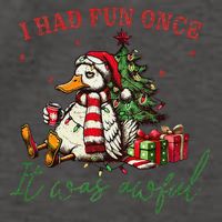 I Had Fun Once It Was Awful Funny Goose Christmas Meme Vector Backpack