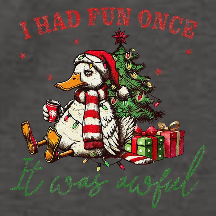 I Had Fun Once It Was Awful Funny Goose Christmas Meme Vector Backpack