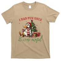I Had Fun Once It Was Awful Funny Goose Christmas Meme T-Shirt