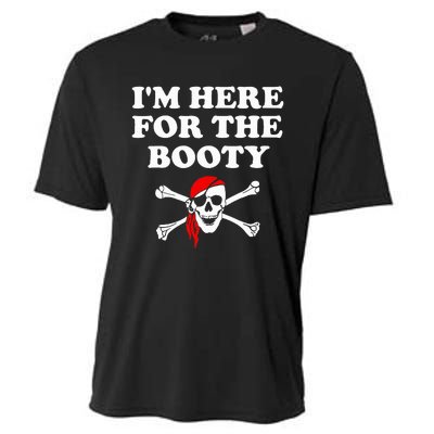 IM Here For The Booty Funny Puns Pirate Cooling Performance Crew T-Shirt