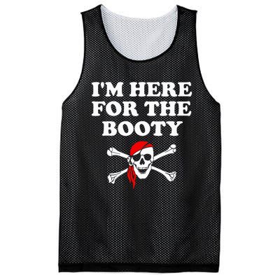 IM Here For The Booty Funny Puns Pirate Mesh Reversible Basketball Jersey Tank