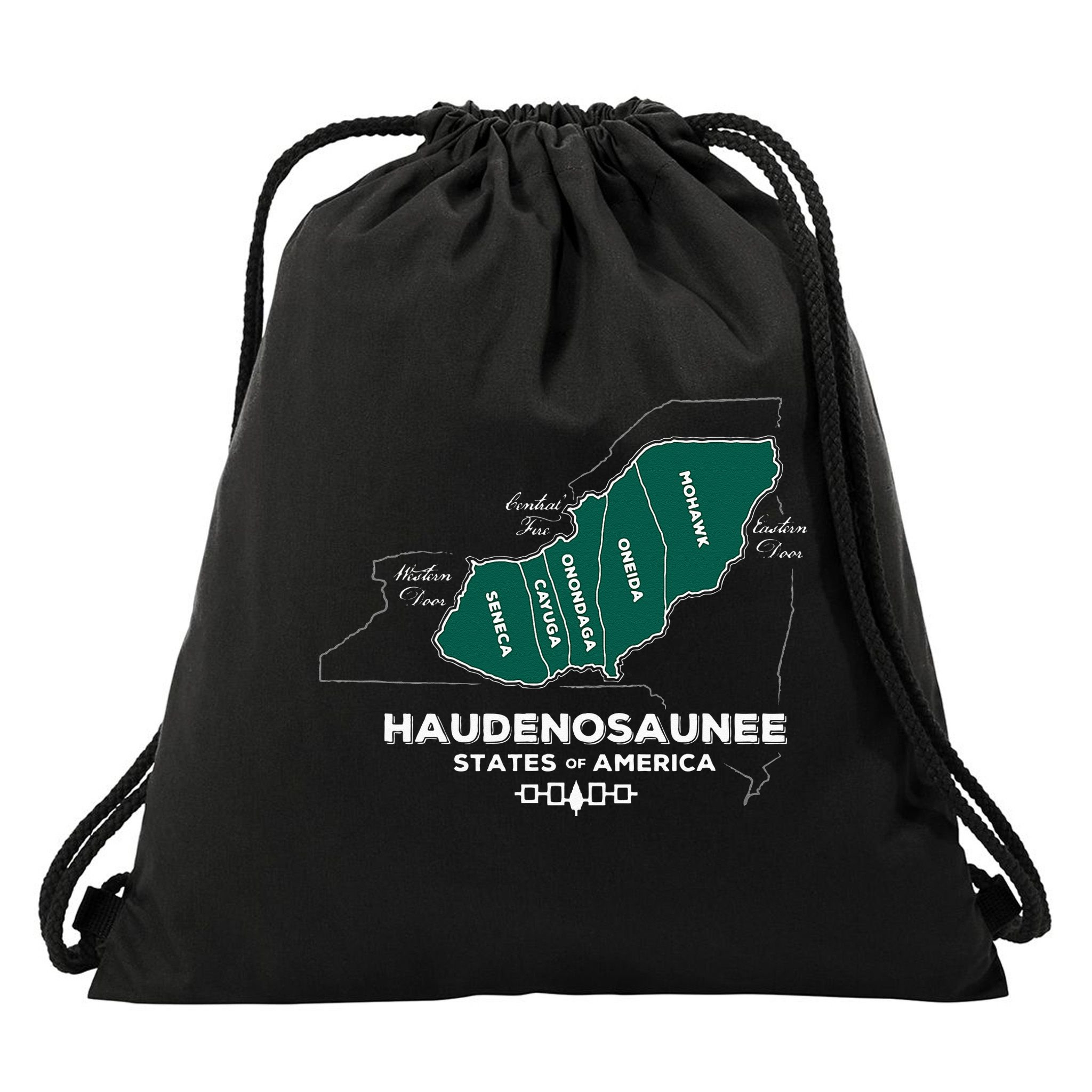 Iroquois Haudenosaunee Five Nations Mohawk Oneida Onondaga Drawstring Bag