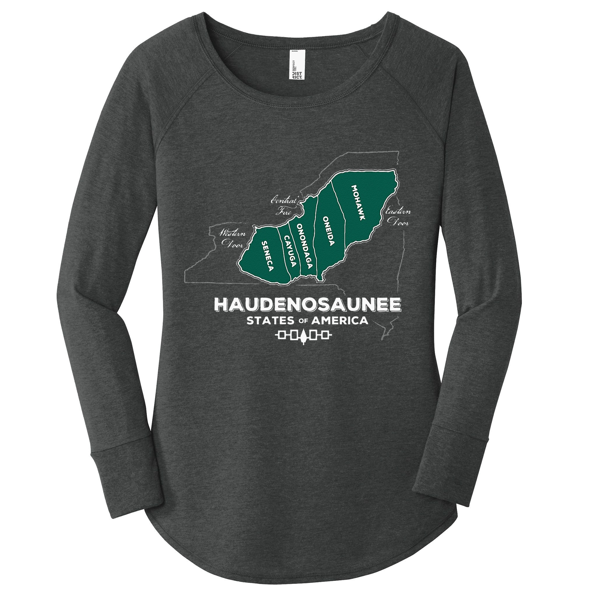 Iroquois Haudenosaunee Five Nations Mohawk Oneida Onondaga Women's Perfect Tri Tunic Long Sleeve Shirt