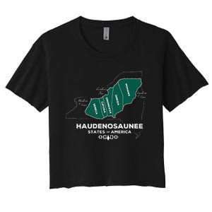 Iroquois Haudenosaunee Five Nations Mohawk Oneida Onondaga Women's Crop Top Tee