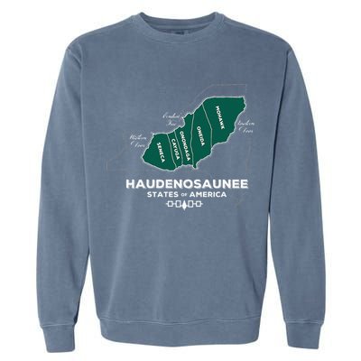 Iroquois Haudenosaunee Five Nations Mohawk Oneida Onondaga Garment-Dyed Sweatshirt