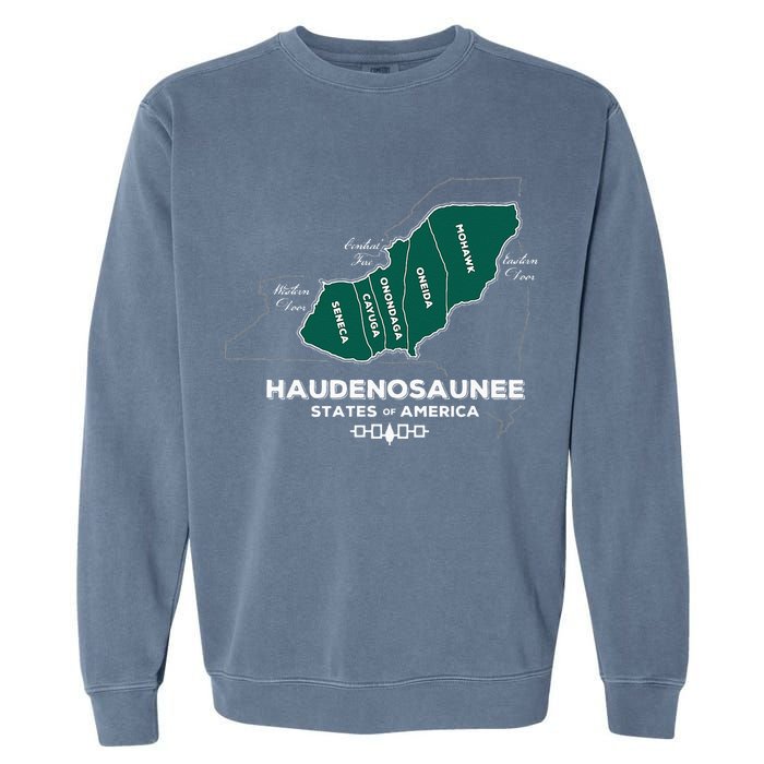Iroquois Haudenosaunee Five Nations Mohawk Oneida Onondaga Garment-Dyed Sweatshirt