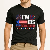 Im His Firecracker Funny 4th Of July Us Flag Couples Performance Shirt