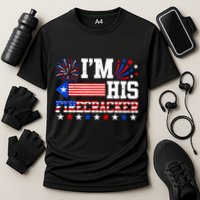 Im His Firecracker Funny 4th Of July Us Flag Couples Performance Shirt