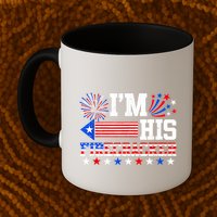 Im His Firecracker Funny 4th Of July Us Flag Couples Mug