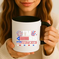 Im His Firecracker Funny 4th Of July Us Flag Couples Mug