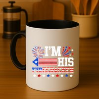 Im His Firecracker Funny 4th Of July Us Flag Couples Mug