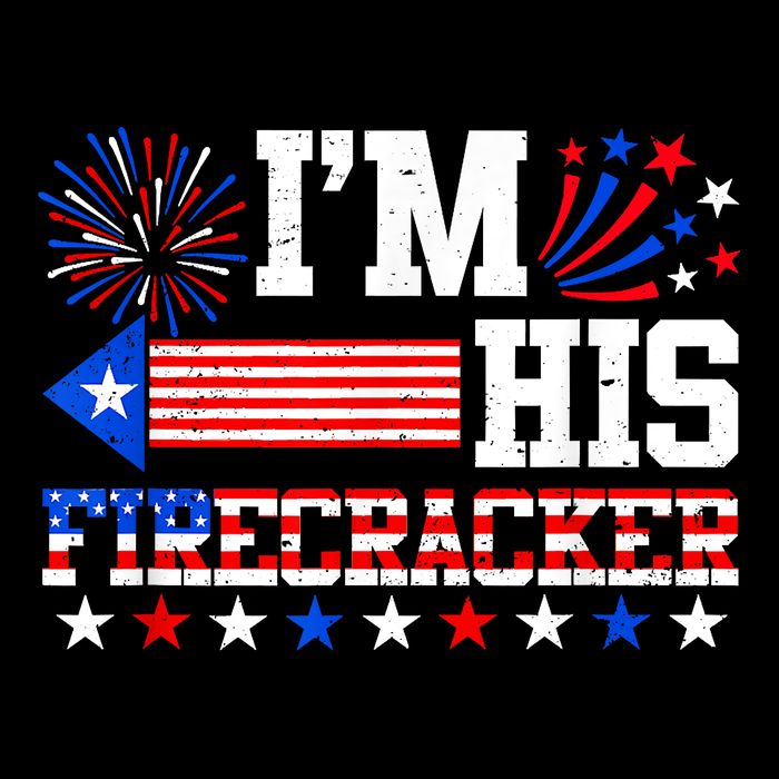 Im His Firecracker Funny 4th Of July Us Flag Couples Mug
