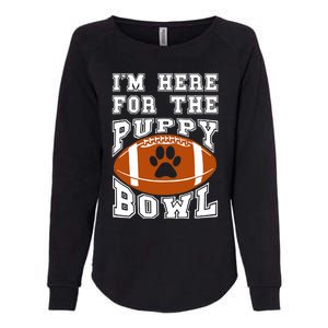 I'm Here For The Puppy Bowl Sunday Funny Puppies Dog Fan Womens California Wash Sweatshirt