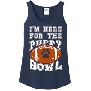 I'm Here For The Puppy Bowl Sunday Funny Puppies Dog Fan Ladies Essential Tank