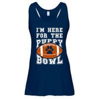 I'm Here For The Puppy Bowl Sunday Funny Puppies Dog Fan Ladies Essential Flowy Tank