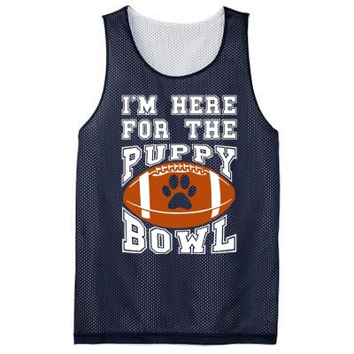 I'm Here For The Puppy Bowl Sunday Funny Puppies Dog Fan Mesh Reversible Basketball Jersey Tank