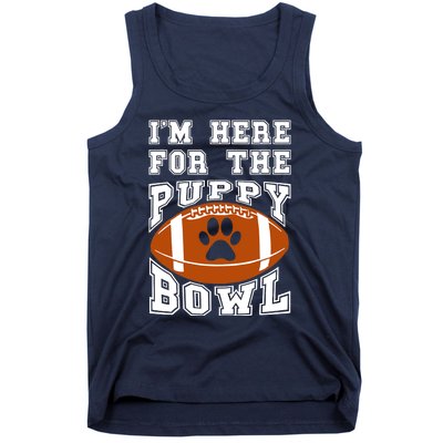 I'm Here For The Puppy Bowl Sunday Funny Puppies Dog Fan Tank Top