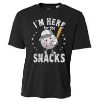 I´M Here For The Snacks Funny Baseball Cooling Performance Crew T-Shirt