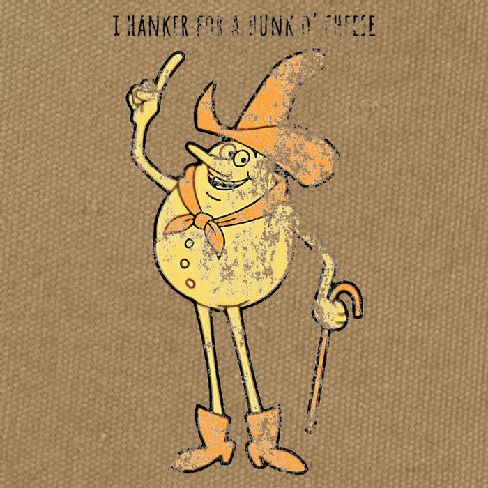 I Hanker For A Hunk O Cheese Authentic Distressed Cotton Canvas Backpack