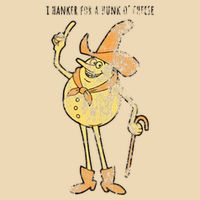 I Hanker For A Hunk O Cheese Authentic Distressed Drawstring Bag