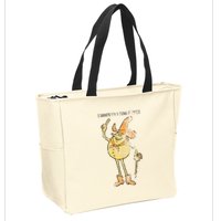 I Hanker For A Hunk O Cheese Authentic Distressed Zip Tote Bag