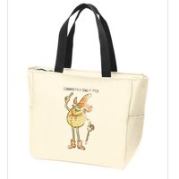 I Hanker For A Hunk O Cheese Authentic Distressed Zip Tote Bag