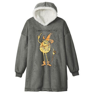 I Hanker For A Hunk O Cheese Authentic Distressed Hooded Wearable Blanket