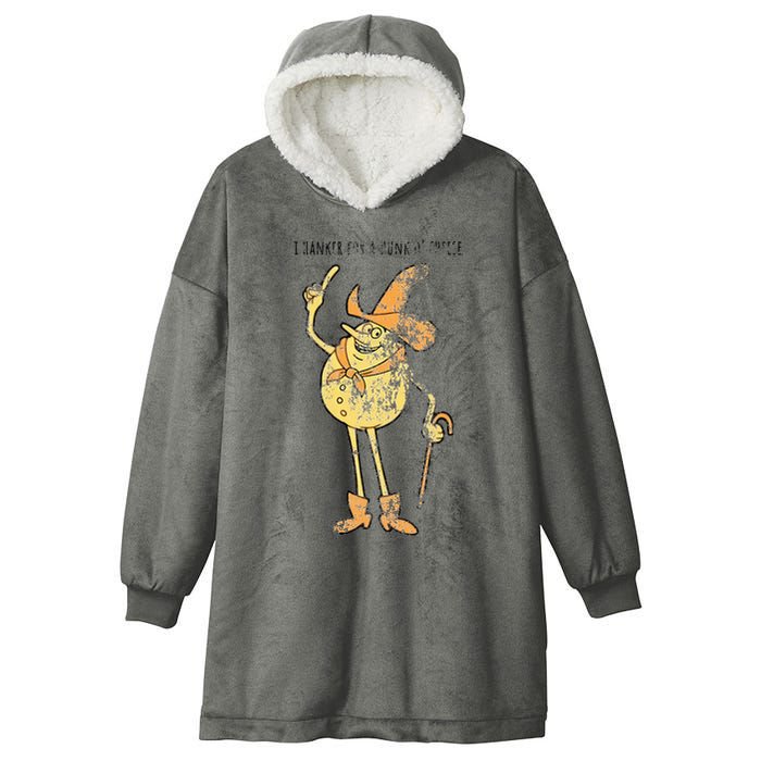 I Hanker For A Hunk O Cheese Authentic Distressed Hooded Wearable Blanket