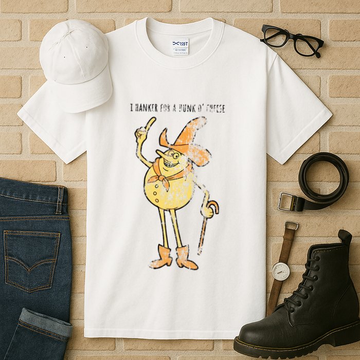 I Hanker For A Hunk O Cheese Authentic Distressed Tall T-Shirt