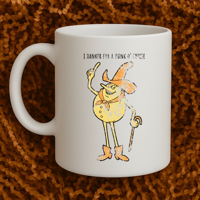 I Hanker For A Hunk O Cheese Authentic Distressed Mug