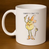 I Hanker For A Hunk O Cheese Authentic Distressed 11oz C Handle Ceramic Mug