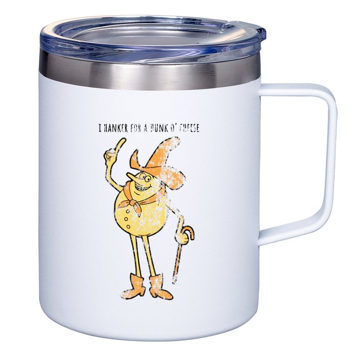I Hanker For A Hunk O Cheese Authentic Distressed 12oz Stainless Steel Coffee Mug