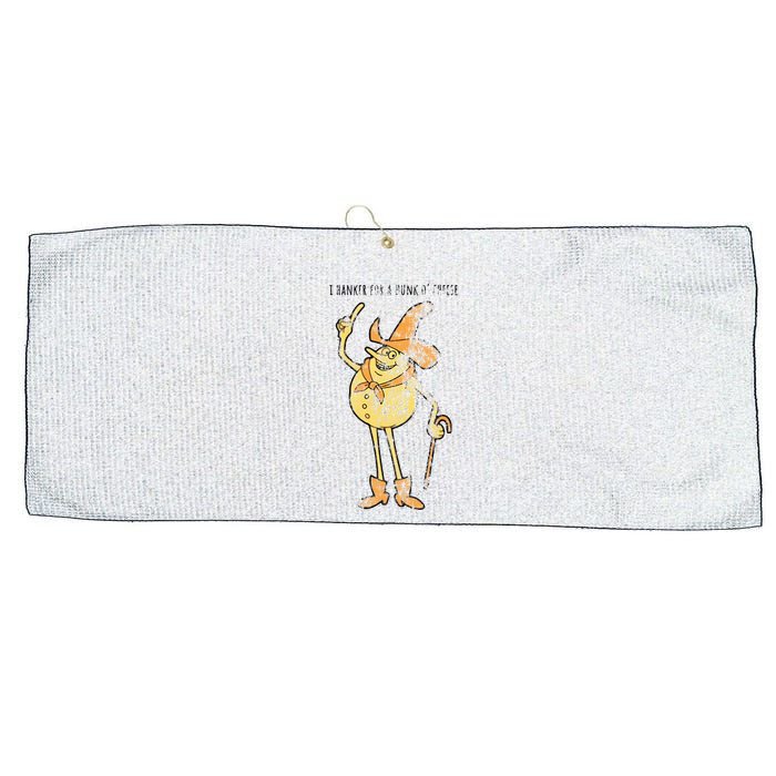 I Hanker For A Hunk O Cheese Authentic Distressed Large Microfiber Waffle Golf Towel